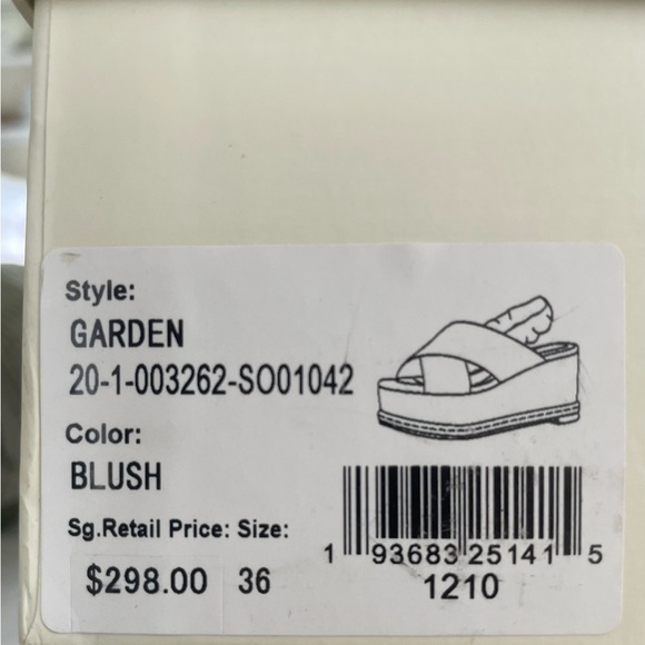 Joie “Garden” Suede Wedge Sandal (Blush color) - Picture 6 of 7